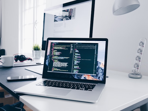 Professional web development workspace
